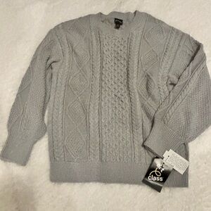 🧶✨ Art Class Knit Sweater – Girls Medium (8) ✨🧶 Grey